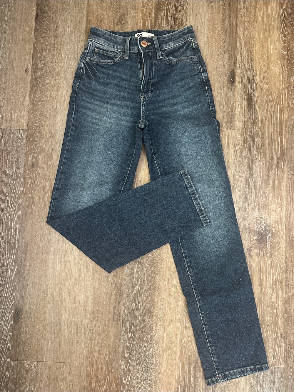 Women’s Dark Blue Straight-Leg Jeans